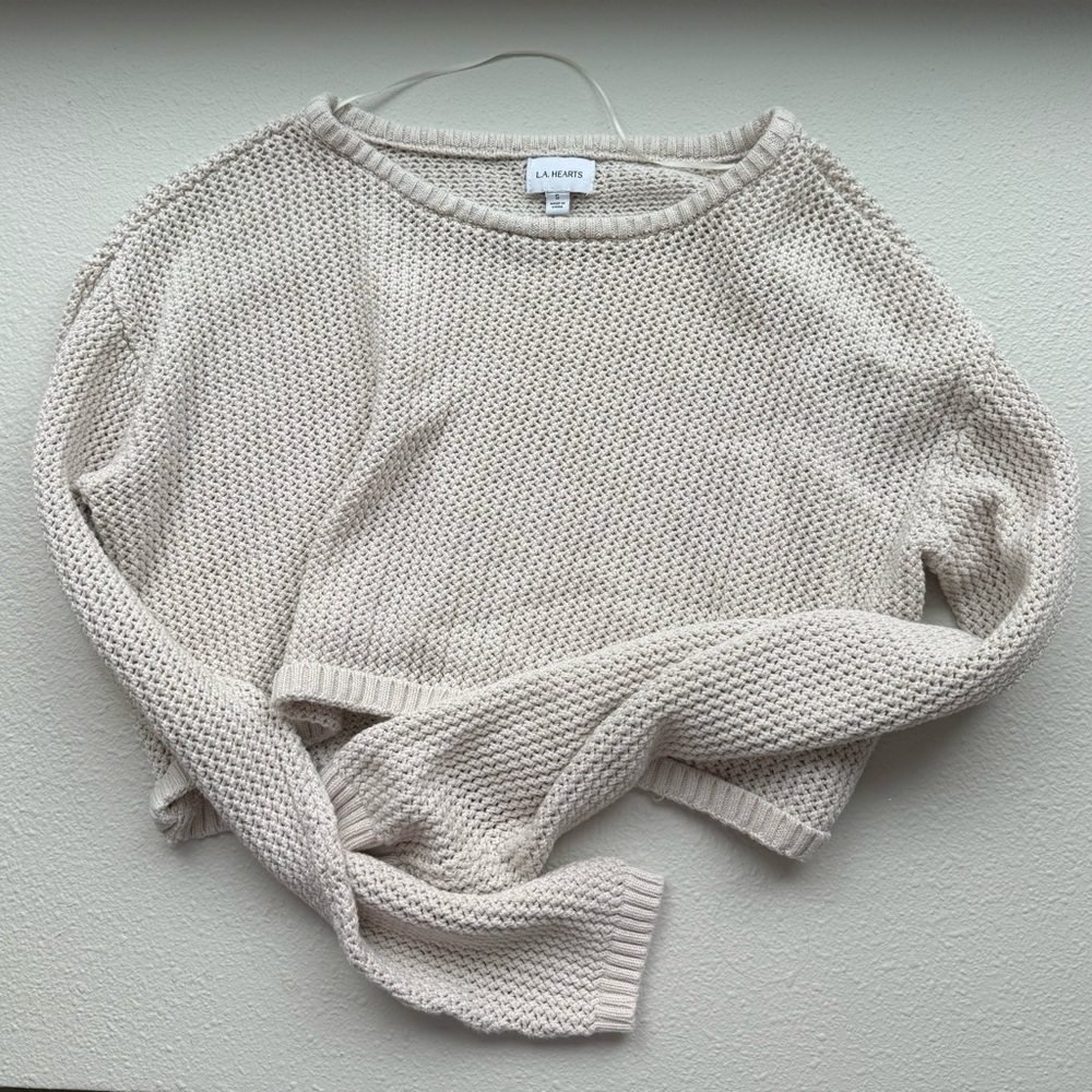 Lacoste Women's Beige Crew Neck Sweater